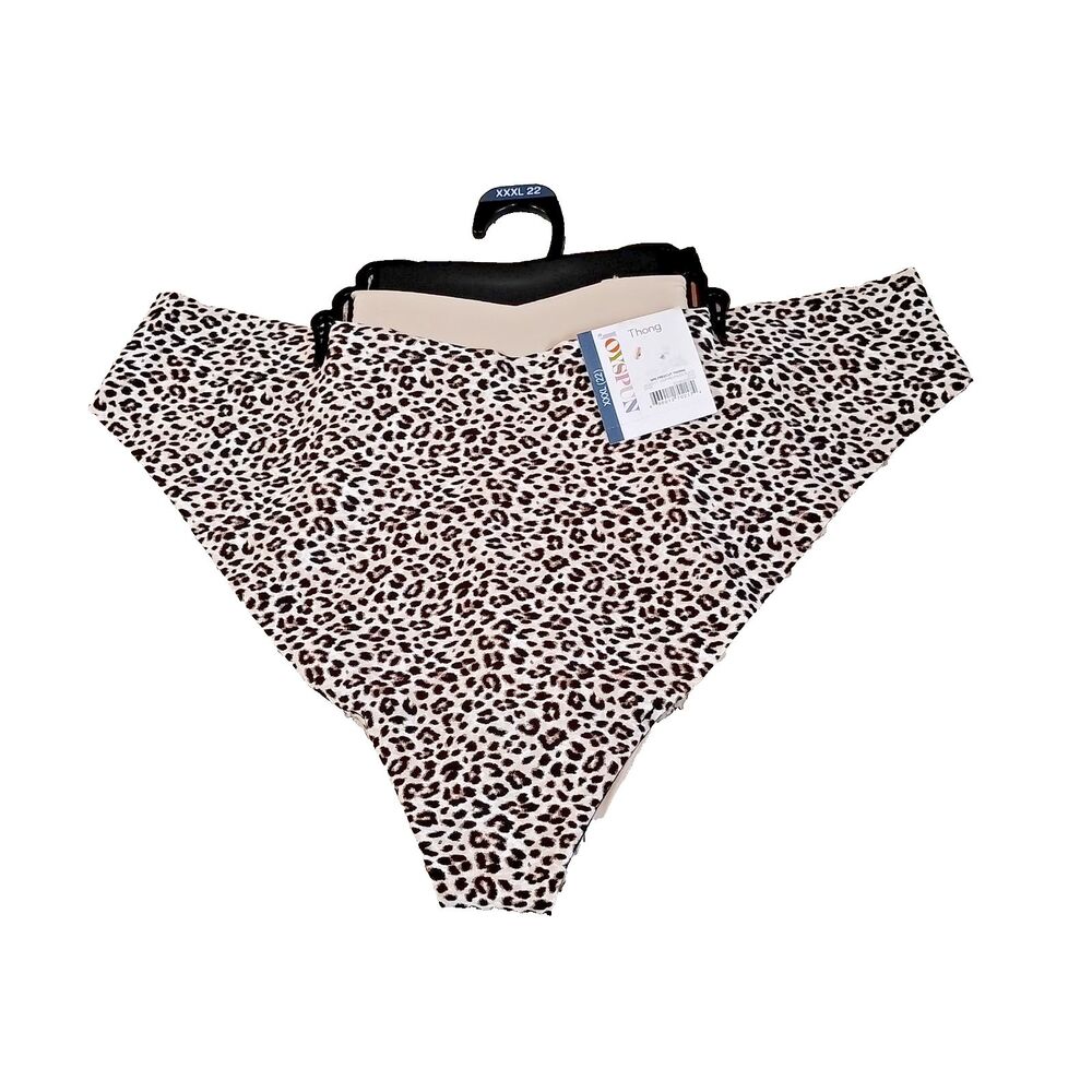 Women 3X Thong New Cooling InvisiWear Free Cut Underwear Stretchy 3 Pack LARGE